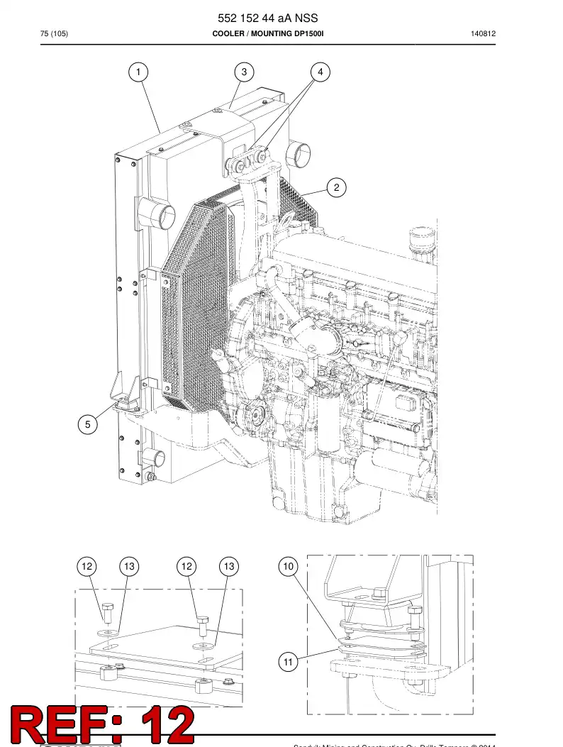33260375 332 603 75 Screw - Sandvik Technical Drawing