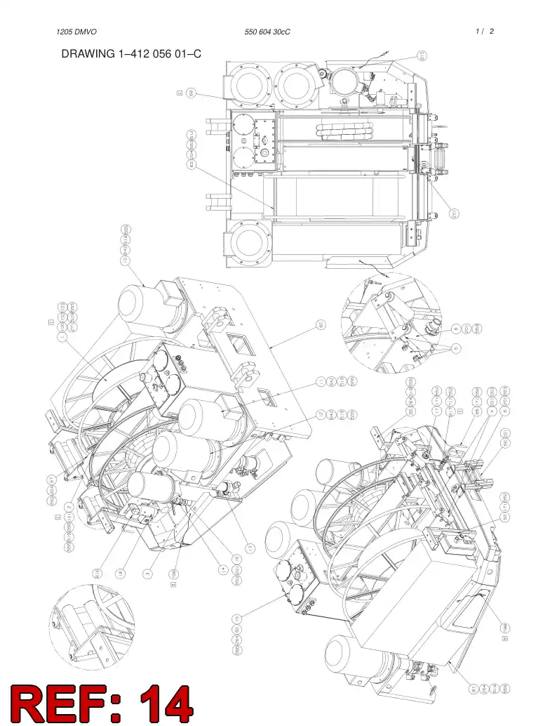 33266207 332 662 07 MUD SEPARATOR ASSY - Sandvik Technical Drawing