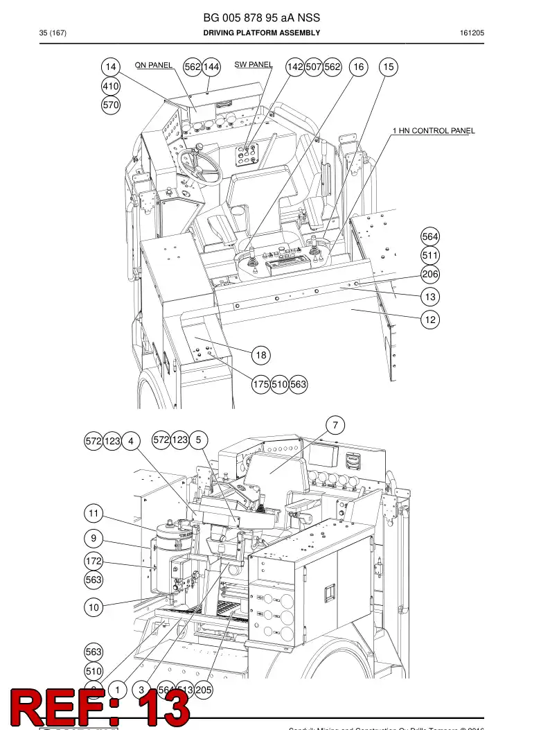 33266908b 332 669 08b Plate, Mounting - Sandvik Technical Drawing