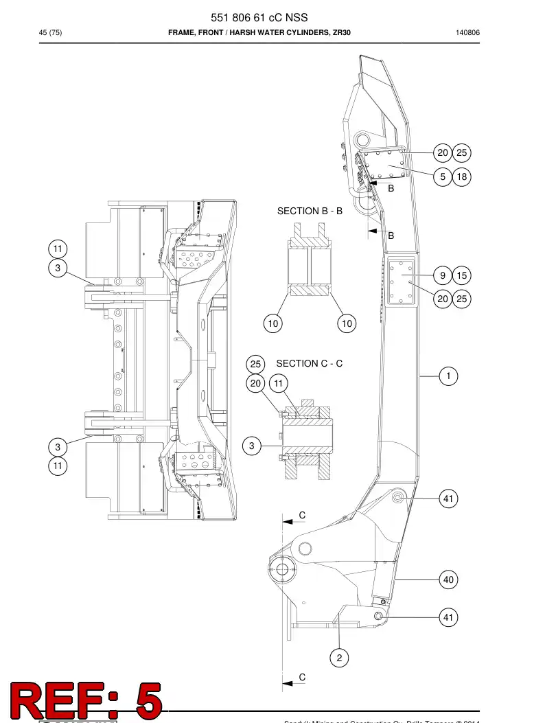 33275638 332 756 38 COVERÜPLATE , FRONT-SIDE - Sandvik Technical Drawing