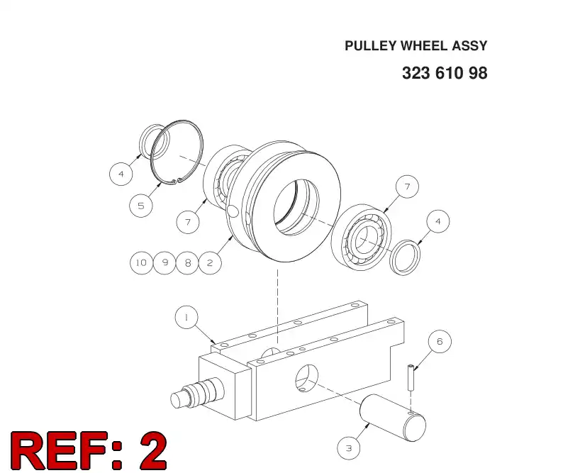 33277938 332 779 38 IDLER WHEEL - Sandvik Technical Drawing