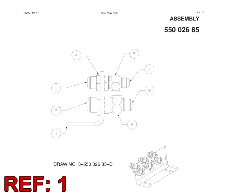 33280208 332 802 08 PLATE - Sandvik Technical Drawing