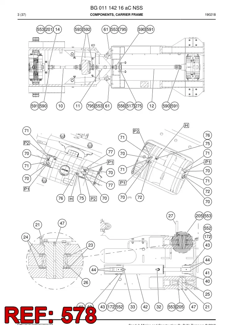 33451329 334 513 29 Washer - Sandvik Technical Drawing