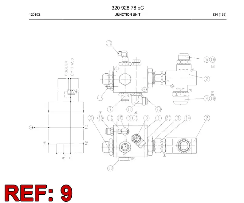 34009020 340 090 20 Adapter (hydraulic) - Sandvik Technical Drawing