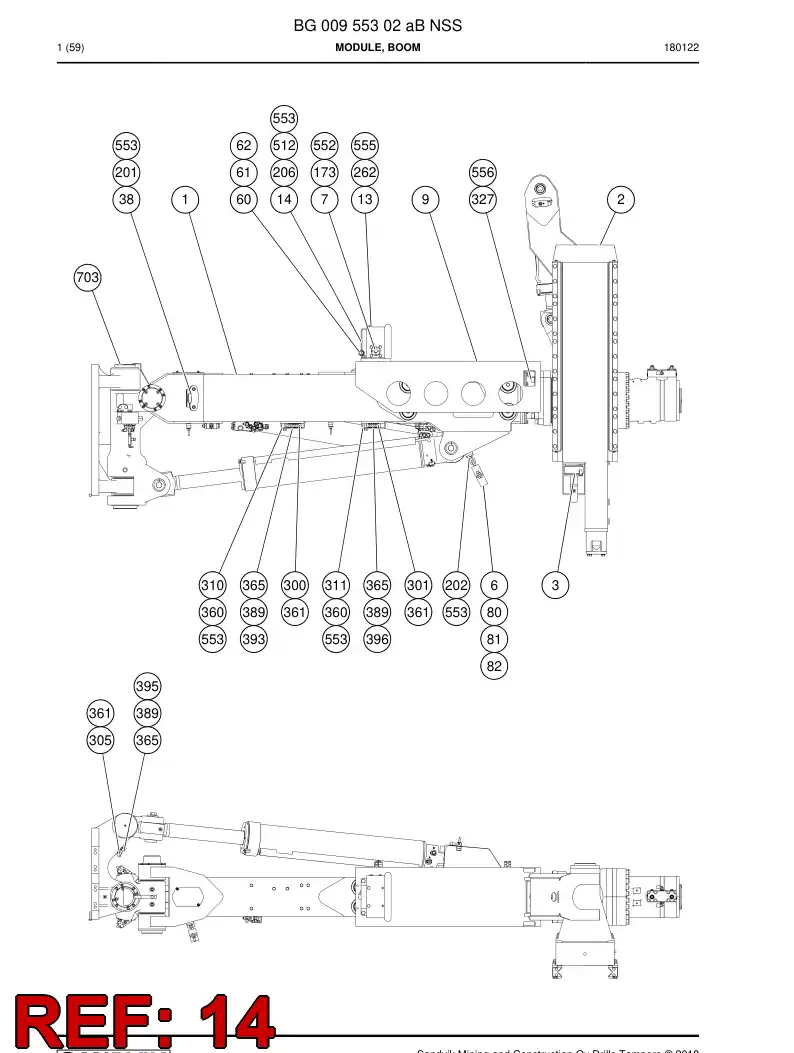 34403678a 344 036 78a BRACKET - Sandvik Technical Drawing