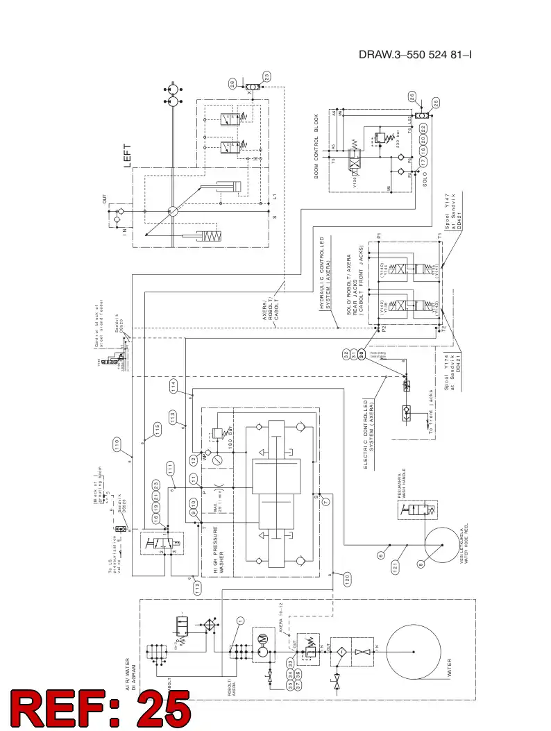 34405306 344 053 06 Shuttle valve - Sandvik Technical Drawing