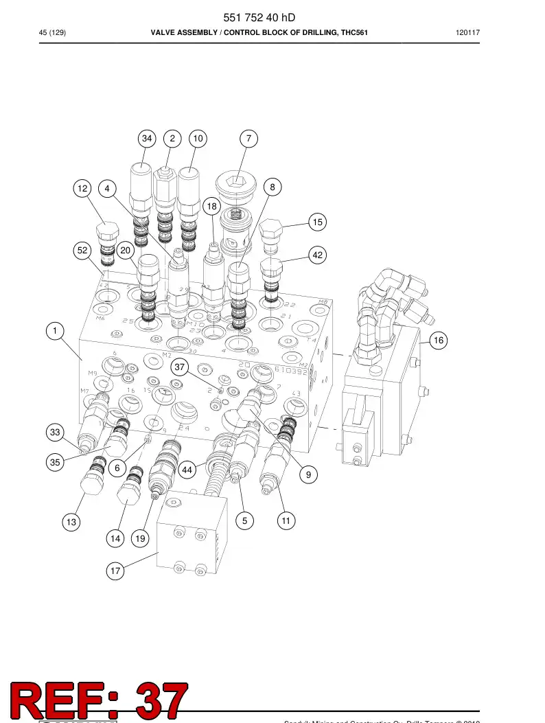 34438038a 344 380 38a Orifice - Sandvik Technical Drawing