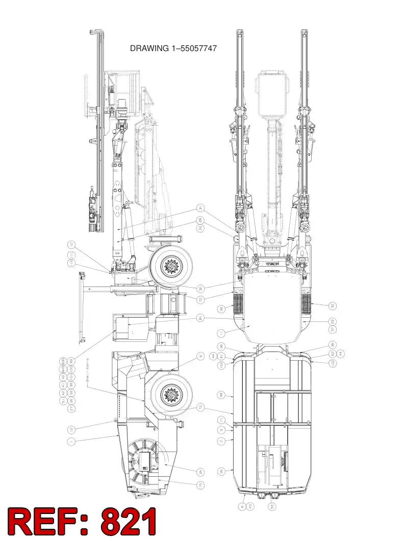 34447908 344 479 08 CAUTION BOARD SET - Sandvik Technical Drawing