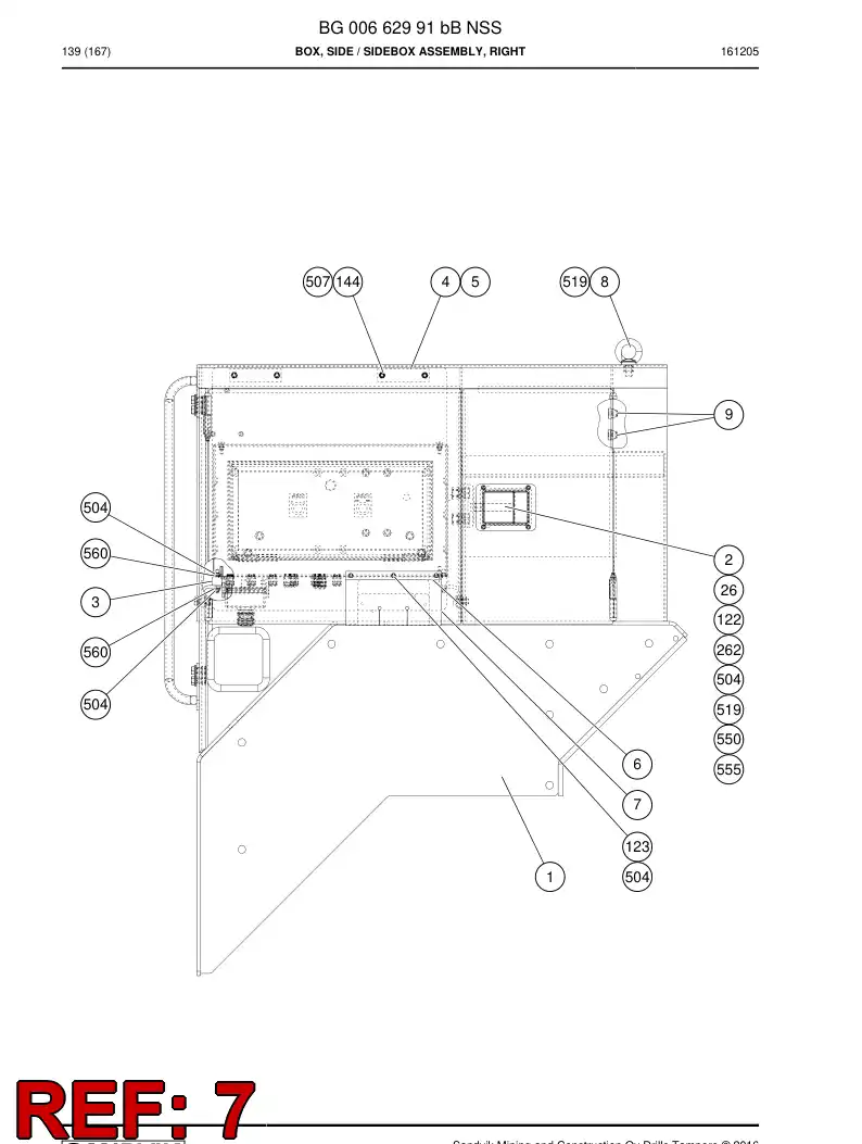 34452168 344 521 68 Cover, Plastic - Sandvik Technical Drawing