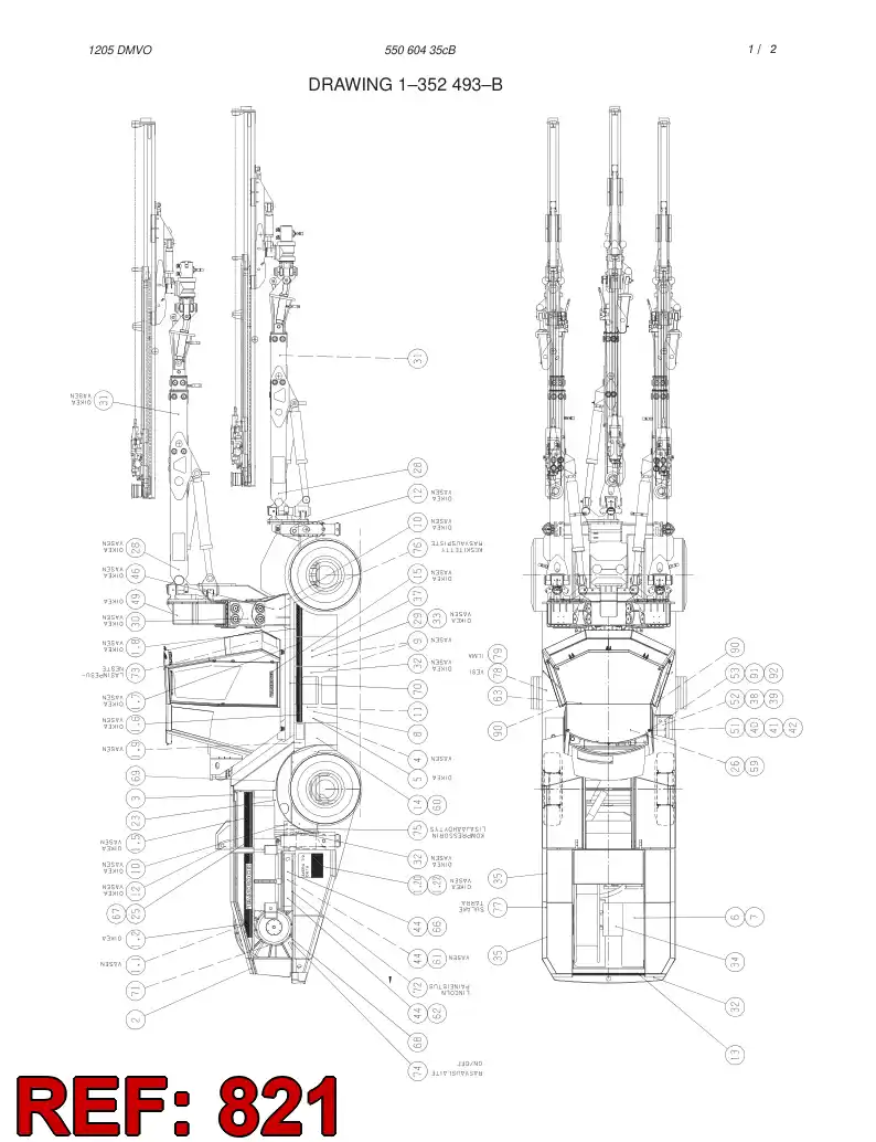 34453586 344 535 86 CAUTION BOARD SET - Sandvik Technical Drawing
