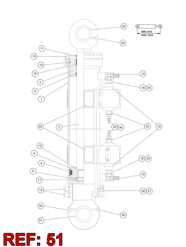 34453868 344 538 68 BEARING BUSHING - Sandvik Technical Drawing
