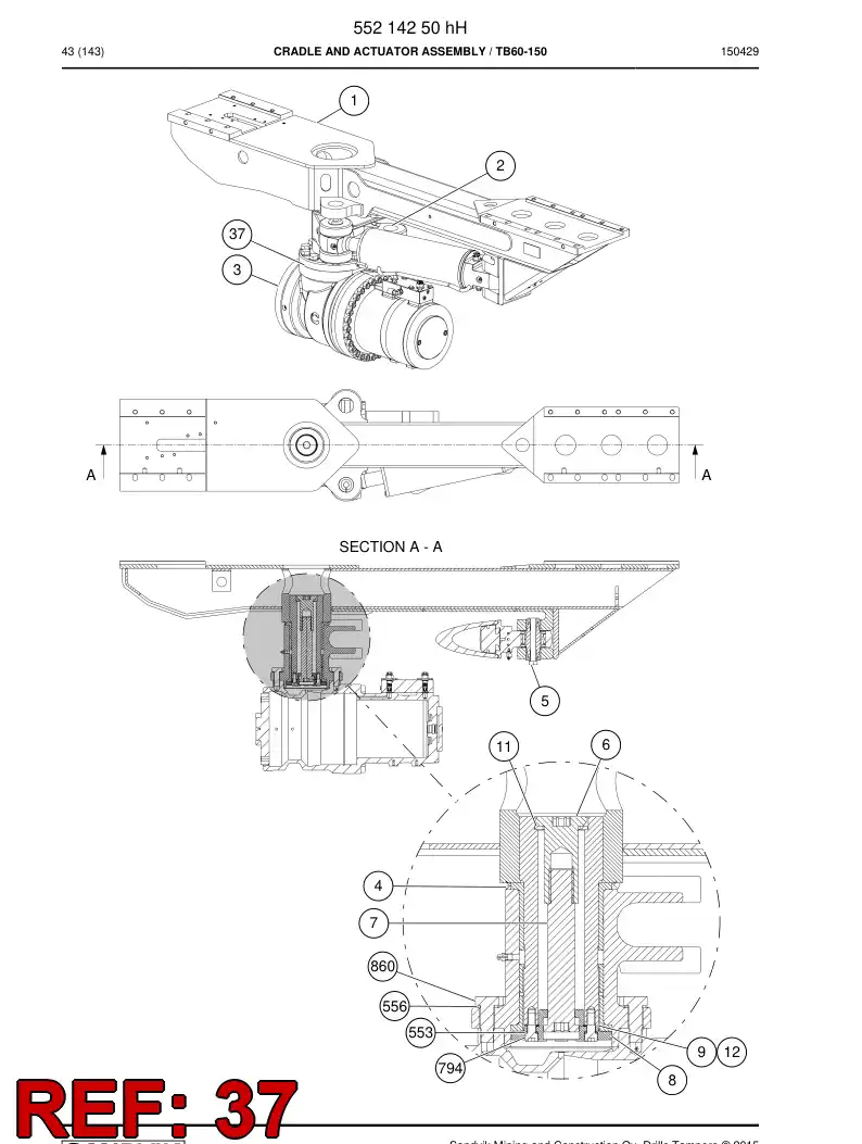 34473813c 344 738 13c Key, Parallel - Sandvik Technical Drawing