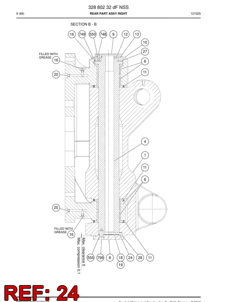 34473816 344 738 16 WEDGE - Sandvik Technical Drawing