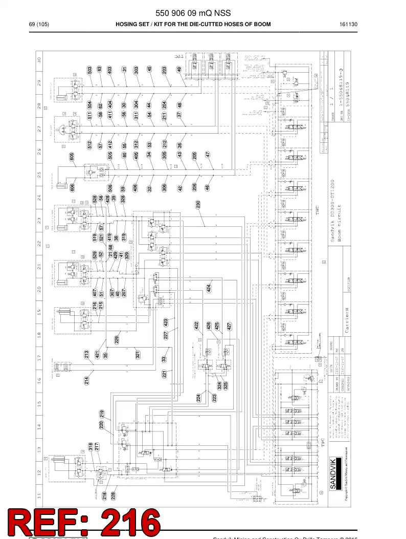 34475552a 344 755 52a Hose Assembly - Sandvik Technical Drawing