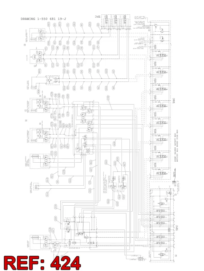 34475701 344 757 01 HOSE 424 TB 40 - Sandvik Technical Drawing