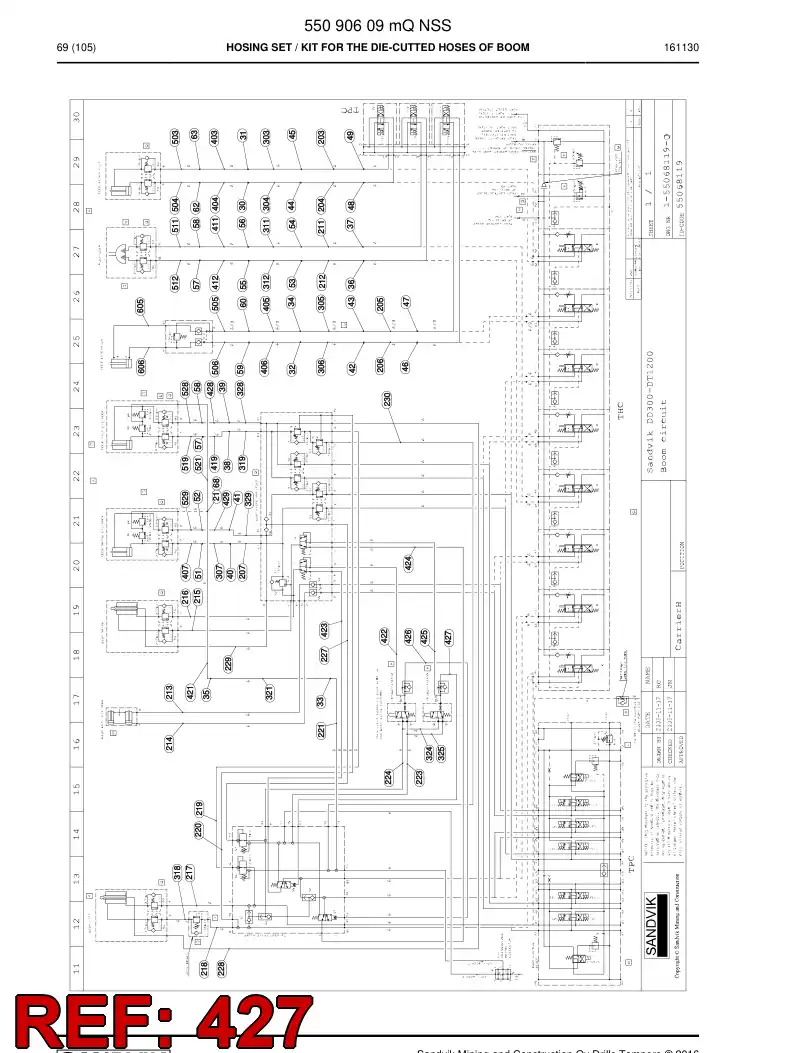 34476282 344 762 82 HOSE 427 TB 60 - Sandvik Technical Drawing