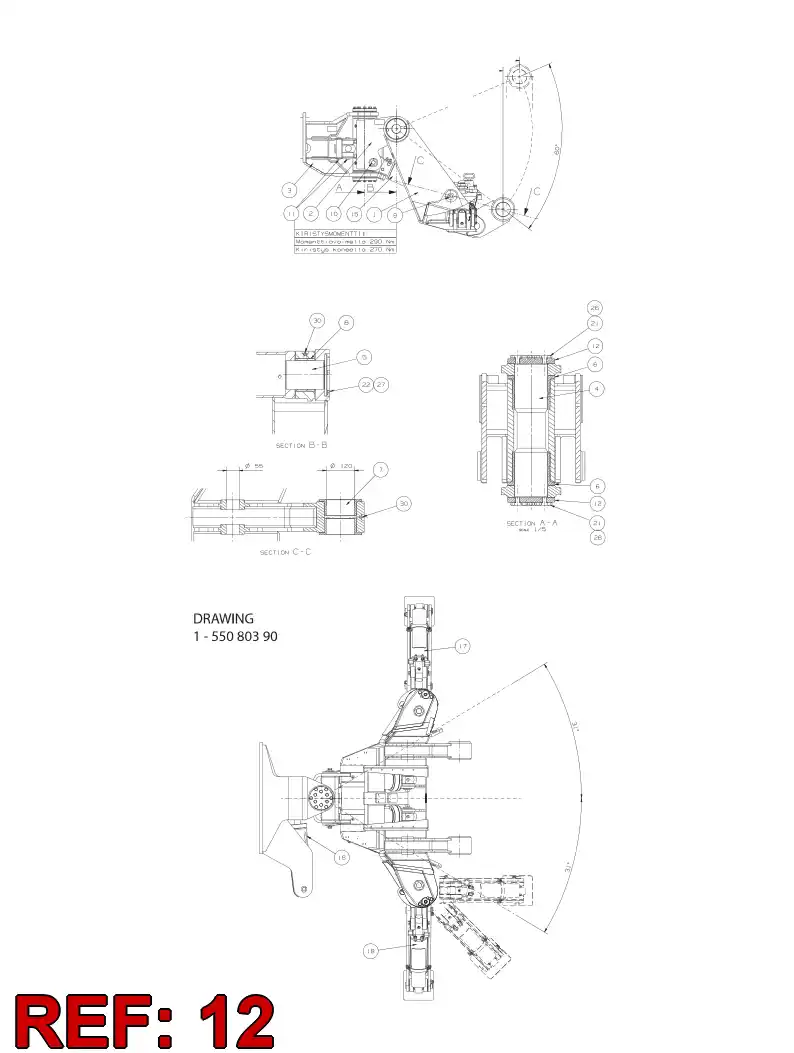 34528308 345 283 08 FLANGE - Sandvik Technical Drawing