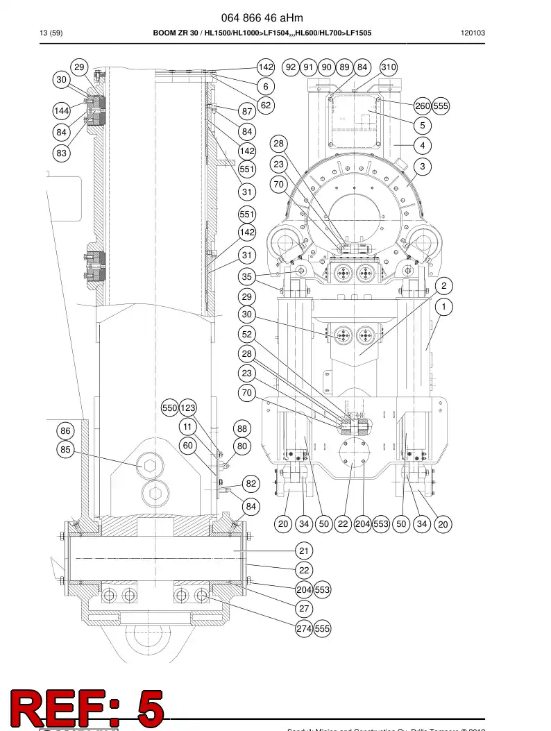 34531498 345 314 98 COVER PLATE - Sandvik Technical Drawing