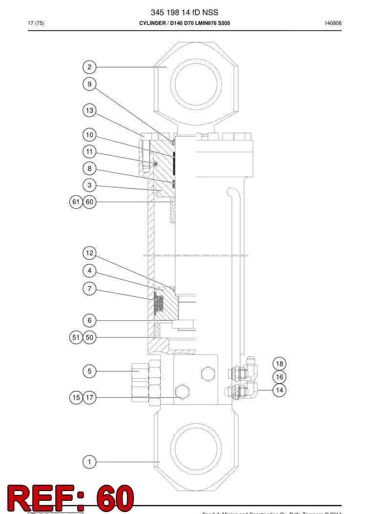 34532371a 345 323 71a LIMITING BUSHING - Sandvik Technical Drawing