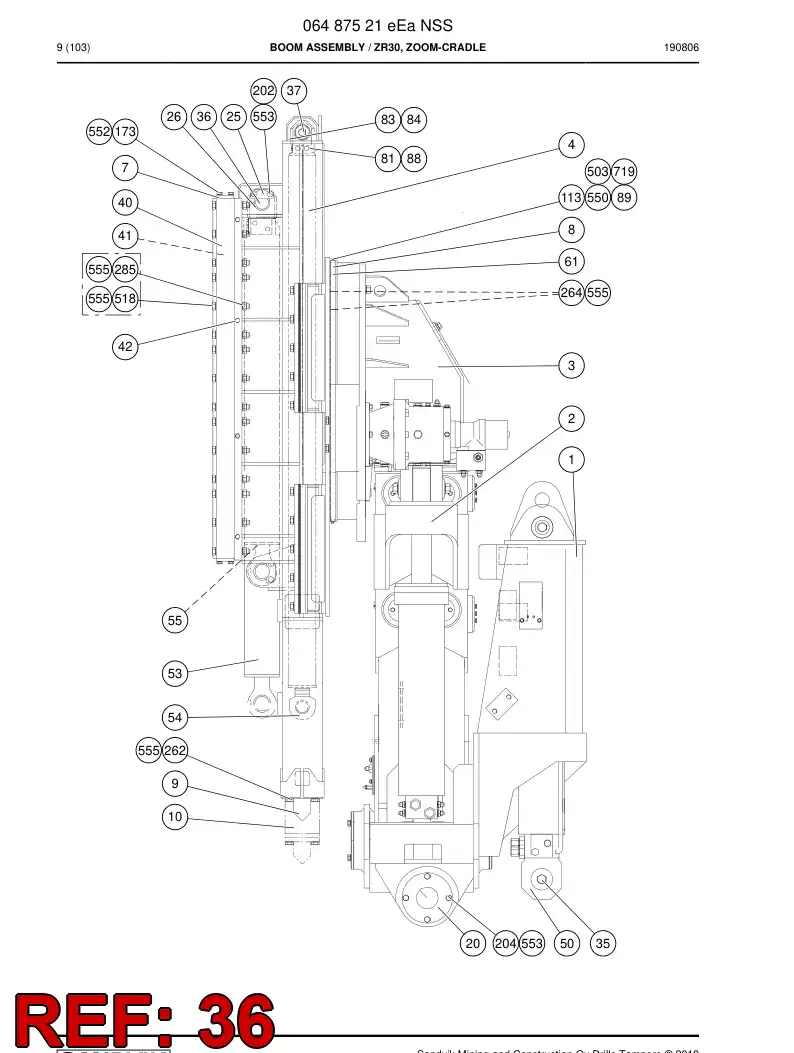 34538588 345 385 88 Pin, Clevis - Sandvik Technical Drawing