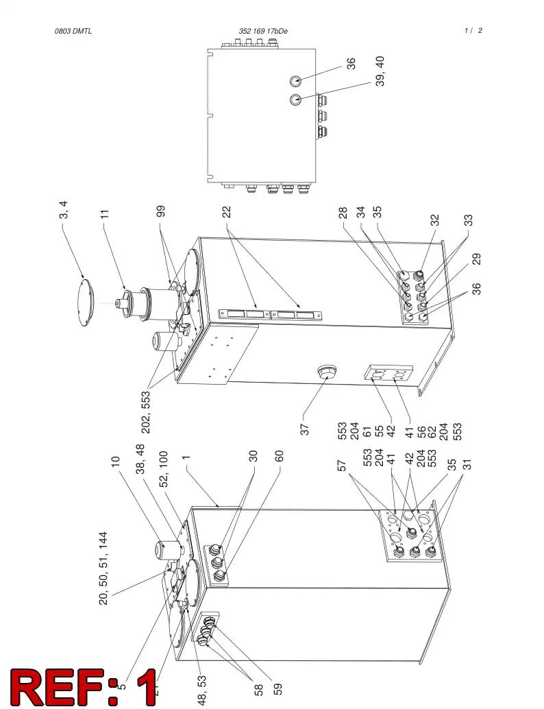 35207208 352 072 08 OILTANK - Sandvik Technical Drawing