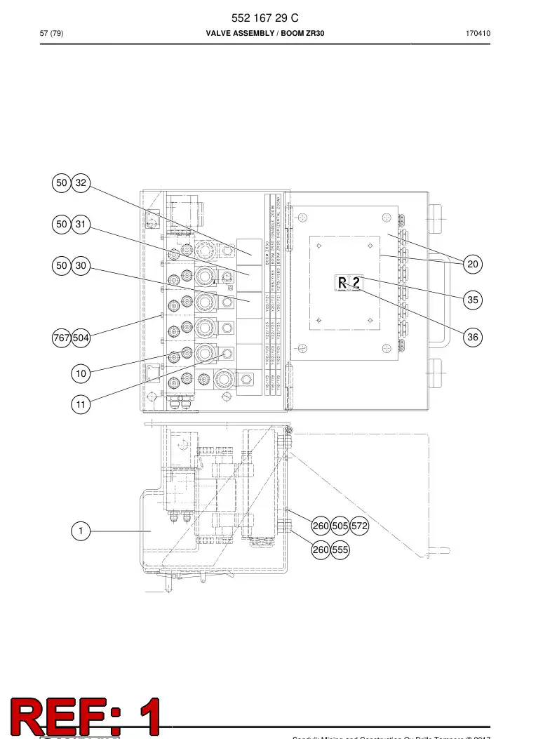 35215508b 352 155 08b Housing - Sandvik Technical Drawing