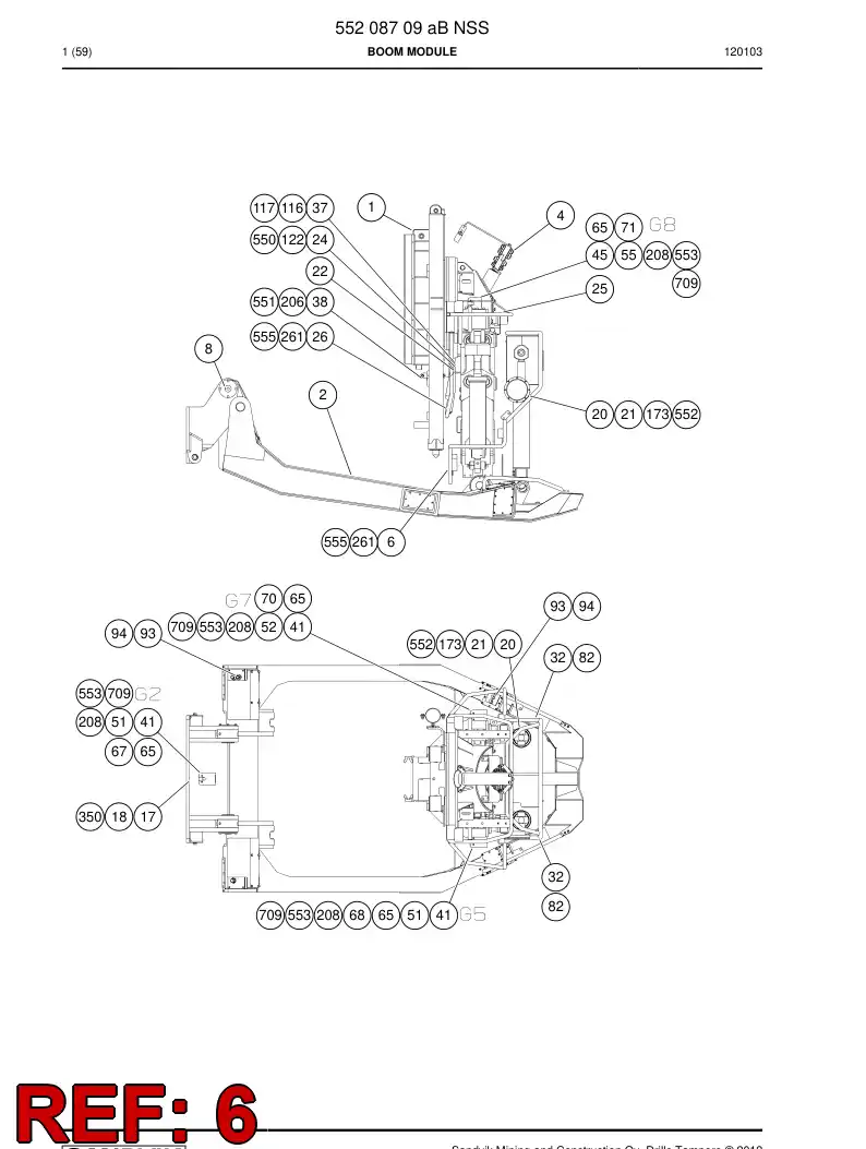 35225658 352 256 58 HOSE GUIDE - Sandvik Technical Drawing