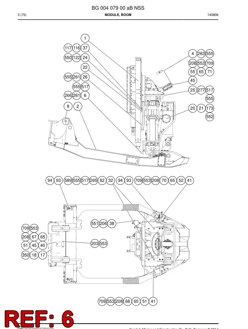 35225658a 352 256 58a GUIDE, HOSE - Sandvik Technical Drawing