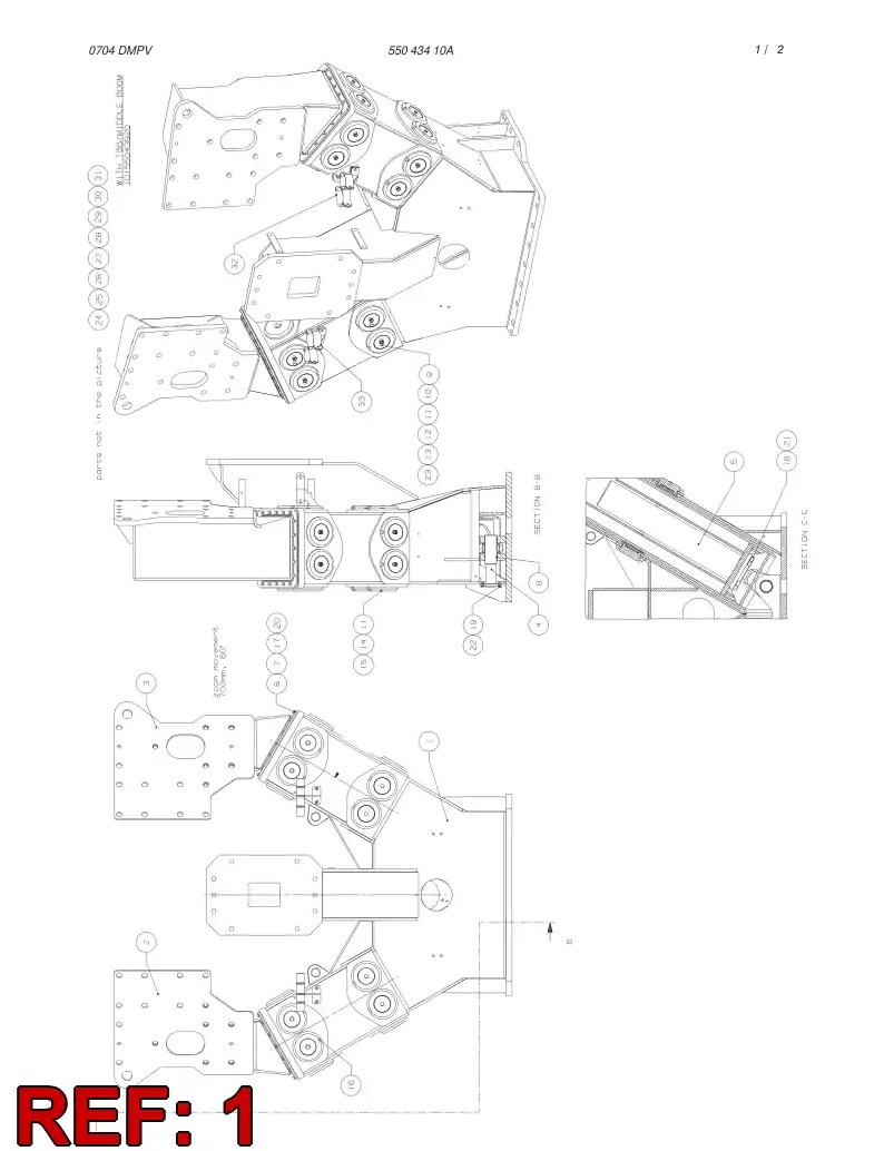 35227391 352 273 91 ELEVATING SUPPORT (MACHINING) - Sandvik Technical Drawing