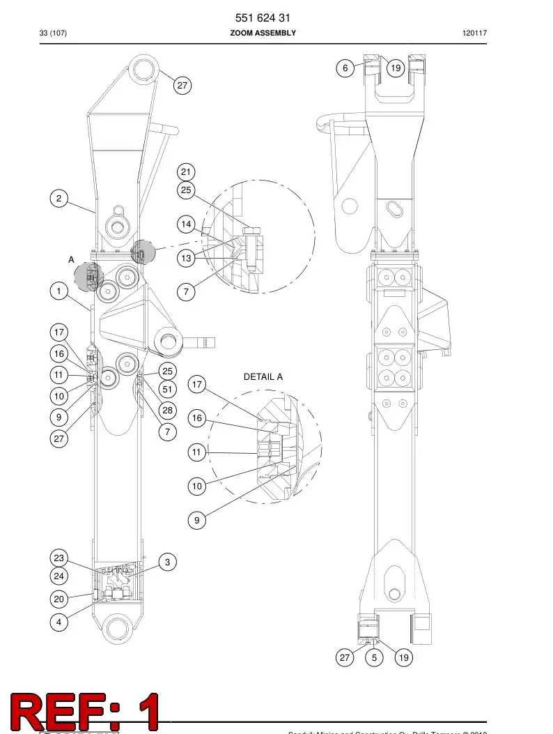 35237318a 352 373 18a OUTER PIPE MACHINING LEFT - Sandvik Technical Drawing