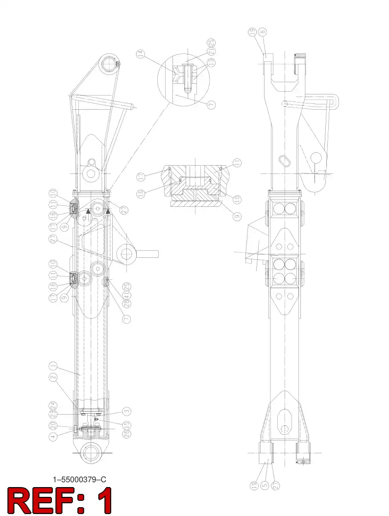 35237578 352 375 78 OUTER PIPE MACHINING RIGHT - Sandvik Technical Drawing