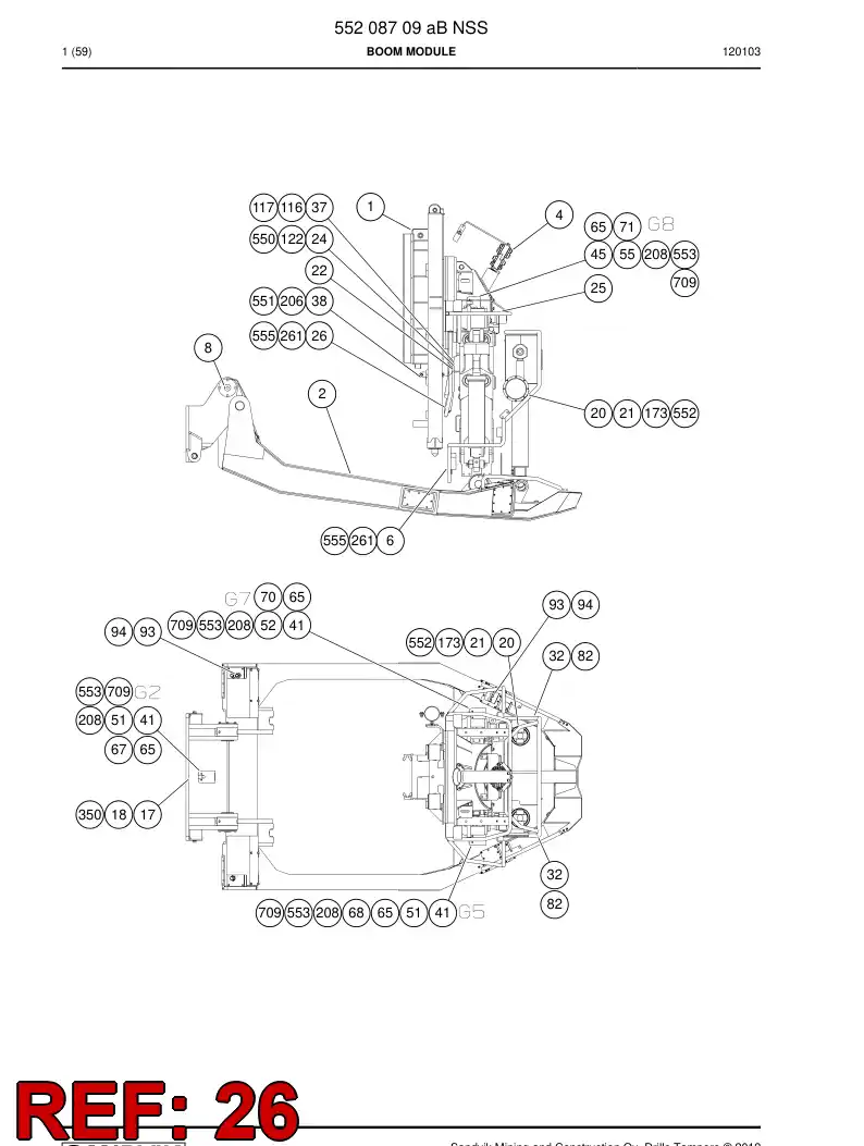35239618 352 396 18 HOSE GUIDE - Sandvik Technical Drawing