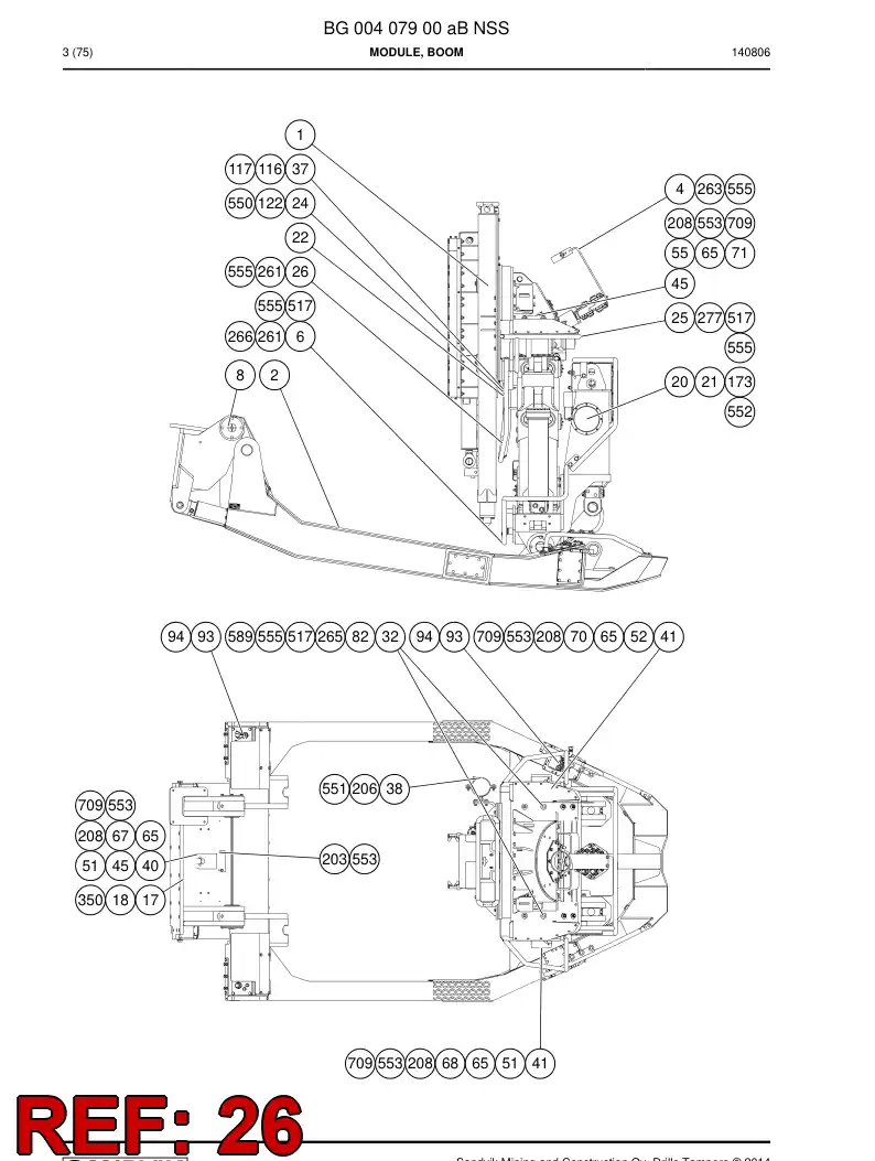35239618e 352 396 18e GUIDE, HOSE - Sandvik Technical Drawing