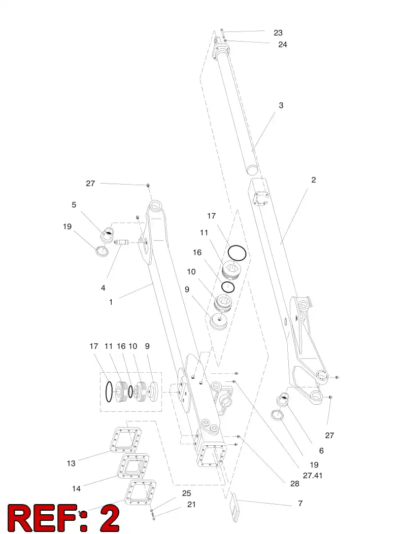 35245208 352 452 08 INNER PIPE LEFT S=10 - Sandvik Technical Drawing