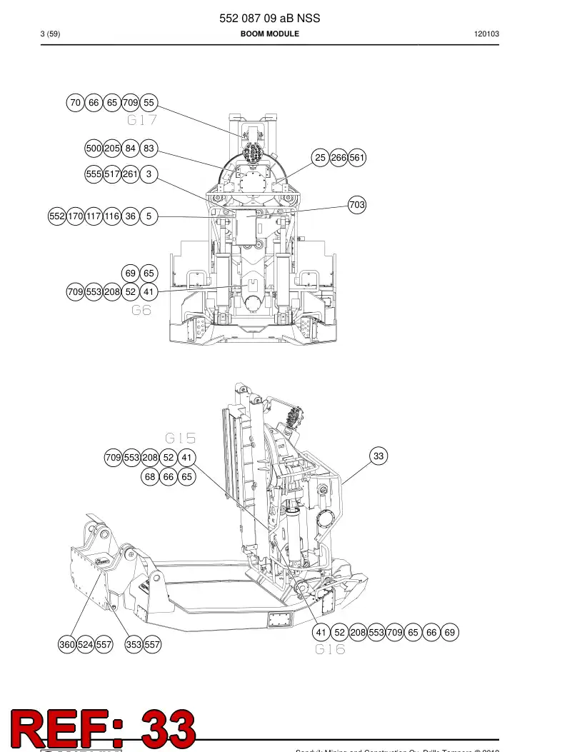 35255508 352 555 08 HOSE GUIDE - Sandvik Technical Drawing