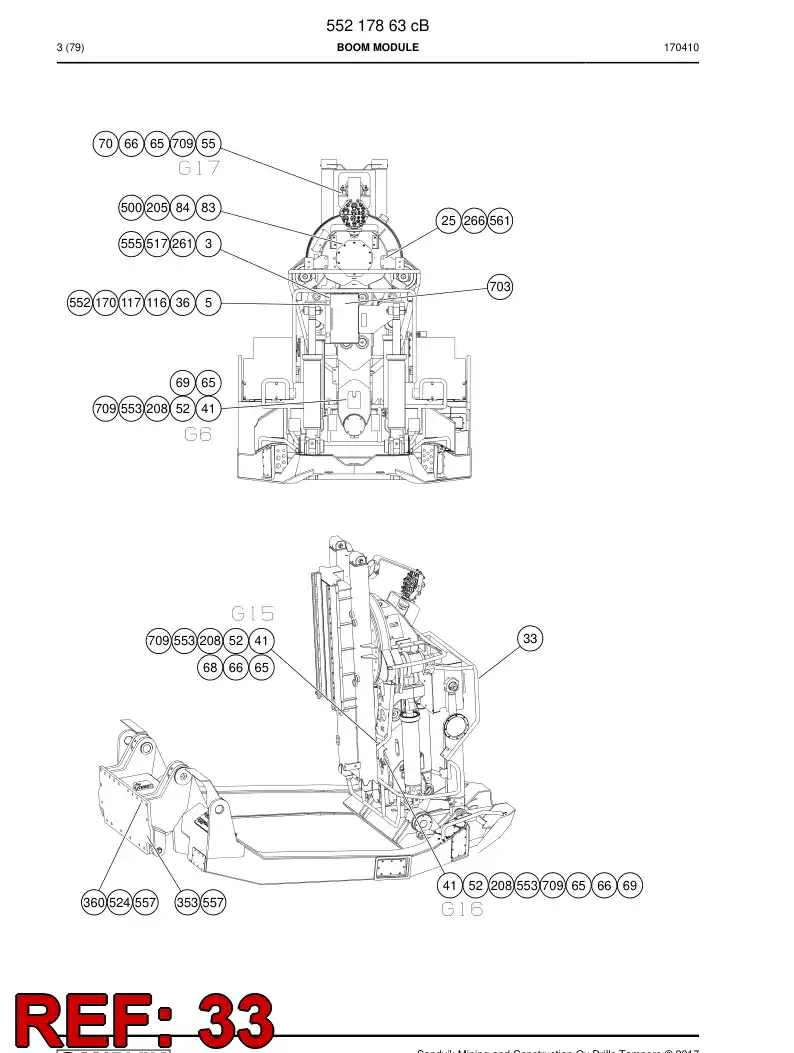 35255508a 352 555 08a Guide, Hose - Sandvik Technical Drawing