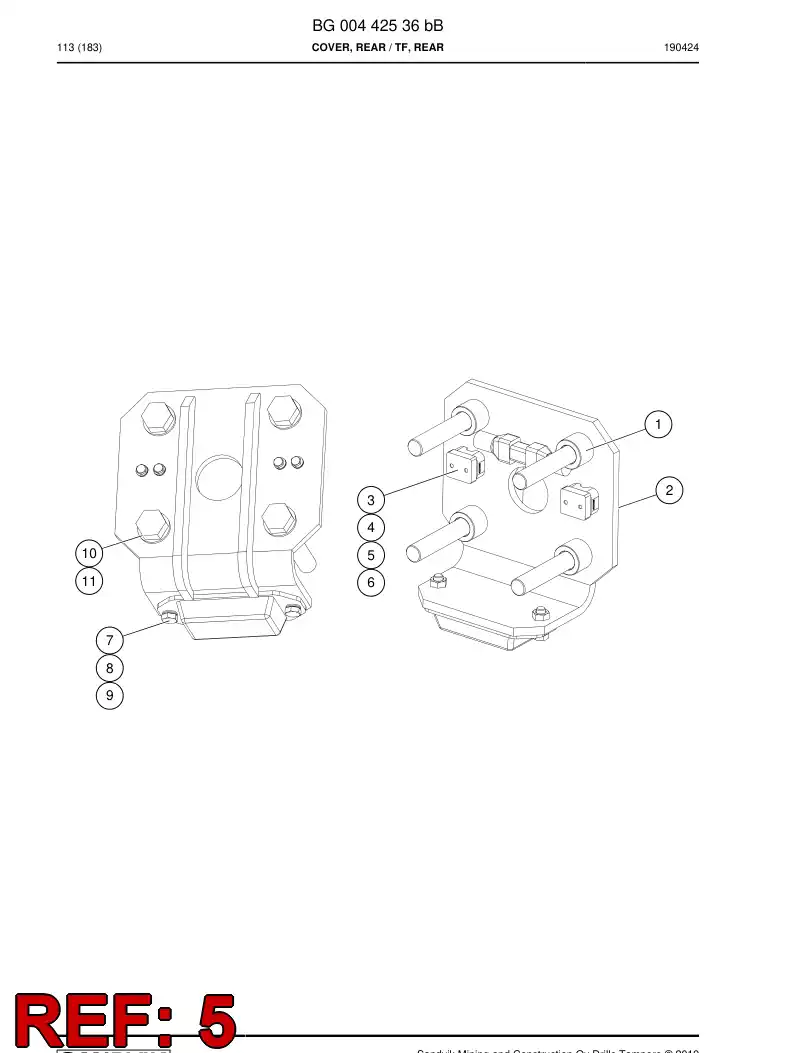 36990342b 369 903 42b Putkikiinnitin - Sandvik Technical Drawing