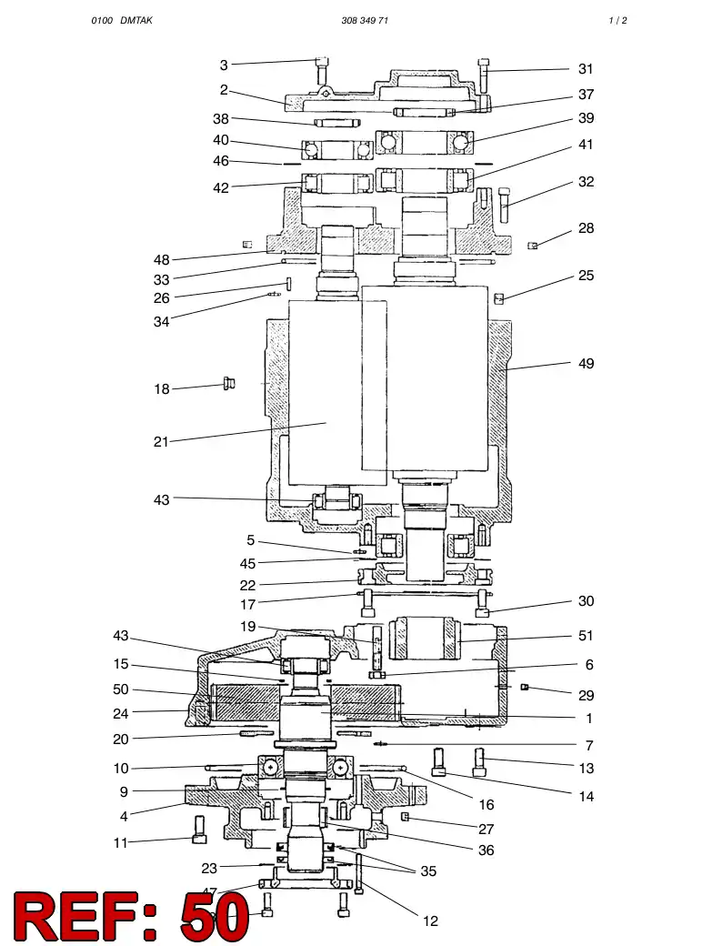 37615902 376 159 02 PINION - Sandvik Technical Drawing
