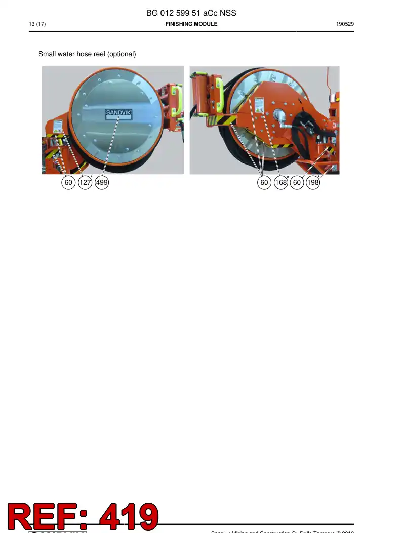 39004278 390 042 78 Decal - Sandvik Technical Drawing