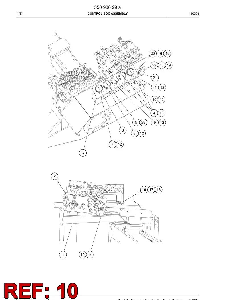 39007208a 390 072 08a SYMBOL ''PERCUSSION PRESSURE'' - Sandvik Technical Drawing