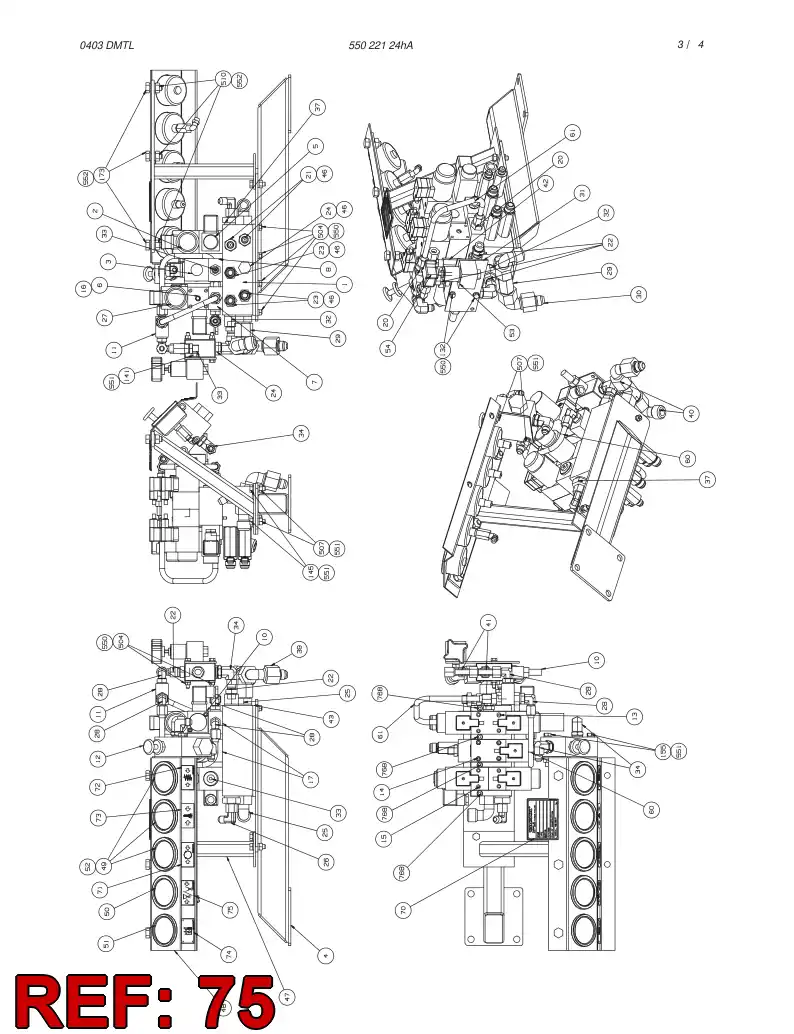 39007458 390 074 58 FLUSHING PRESSURE - Sandvik Technical Drawing