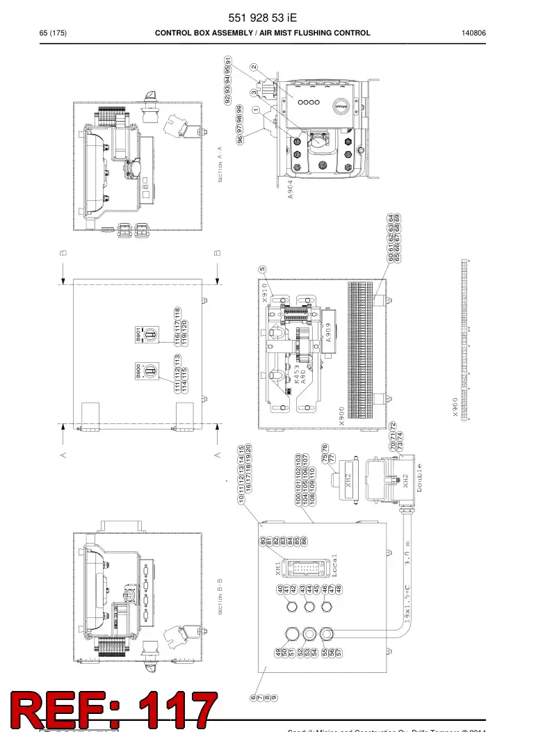 39011148a 390 111 48a SMBOLO ''LOCAL - REMOTO' - Sandvik Technical Drawing