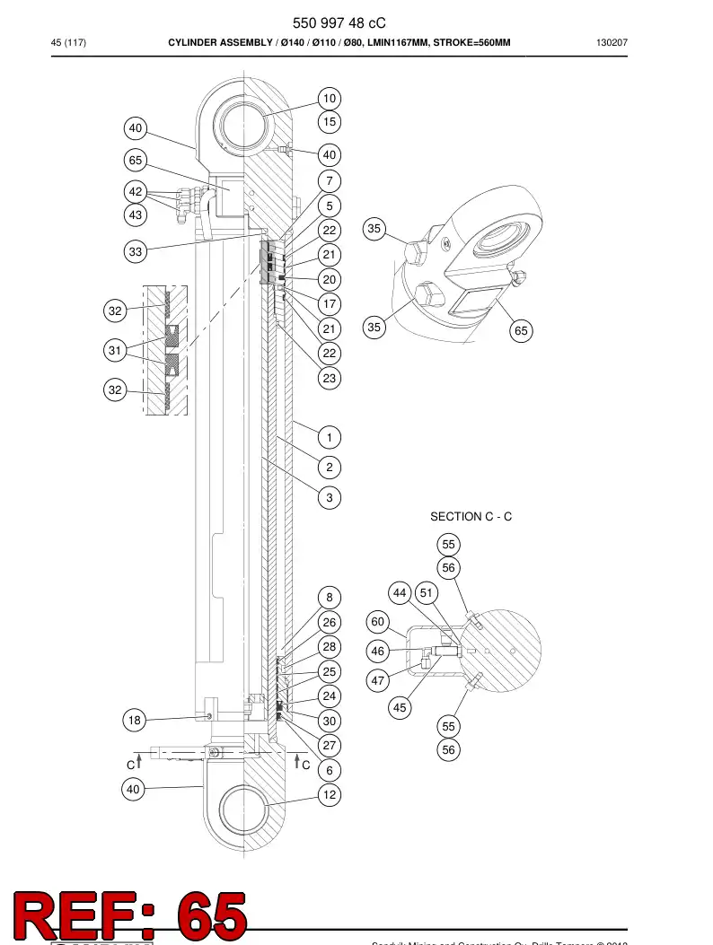39014048a 390 140 48a Sign - Sandvik Technical Drawing