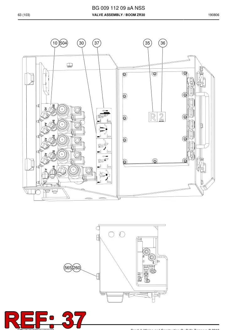 39022208 390 222 08 SYMBOL ''CRADLE-ZOOM'' - Sandvik Technical Drawing