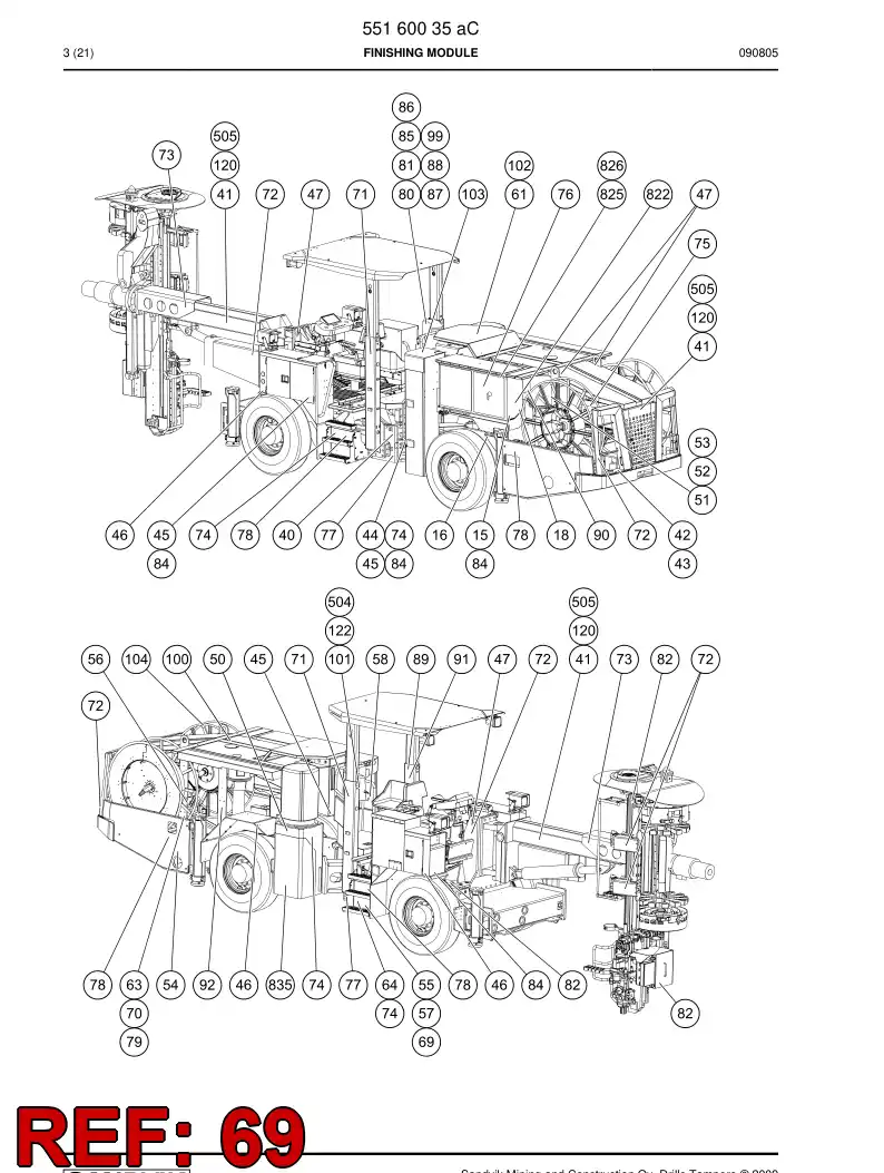 39050836 390 508 36 PLATE - Sandvik Technical Drawing