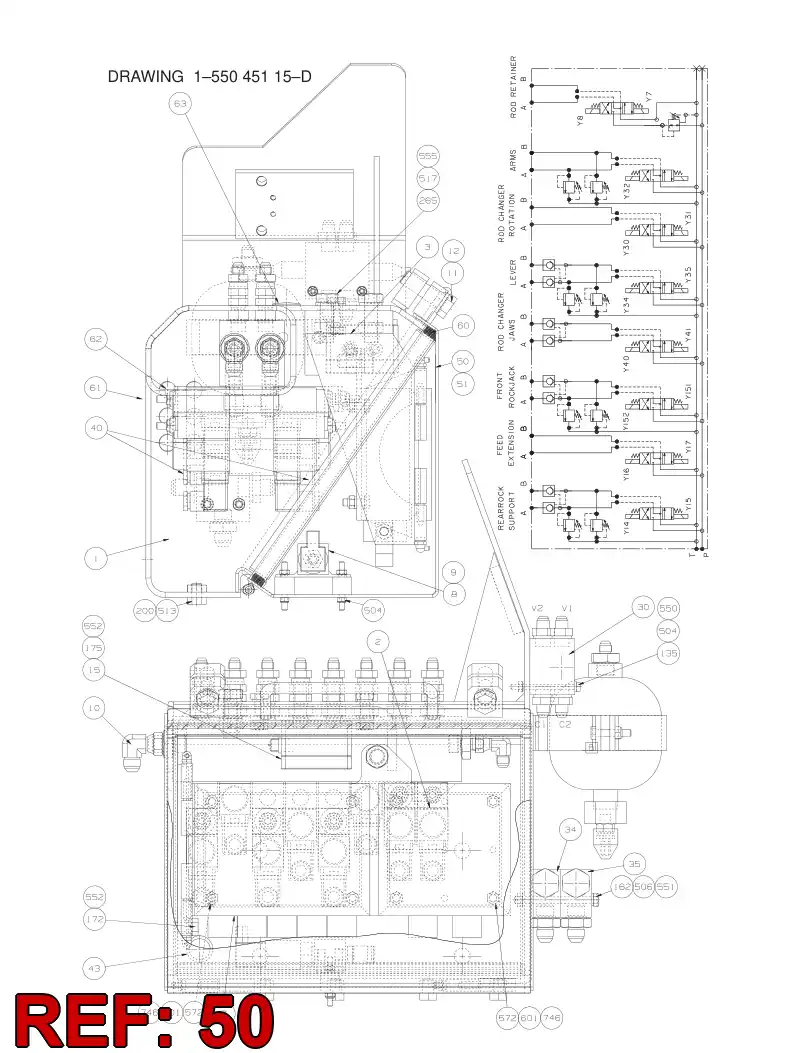 39050968 390 509 68 PLATE - Sandvik Technical Drawing