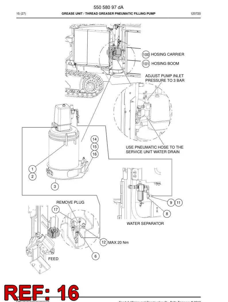 41124100 411 241 00 Nut - Sandvik Technical Drawing