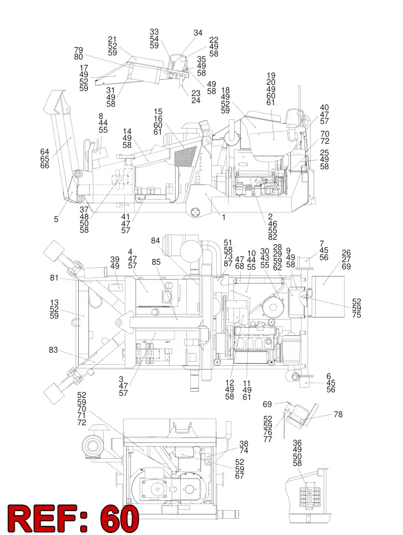 41162190 411 621 90 Nut, Wing - Sandvik Technical Drawing