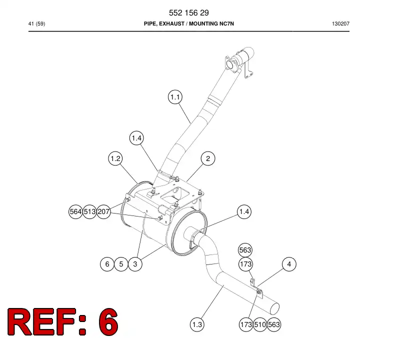 41176690 411 766 90 HEXAGON NUT - Sandvik Technical Drawing