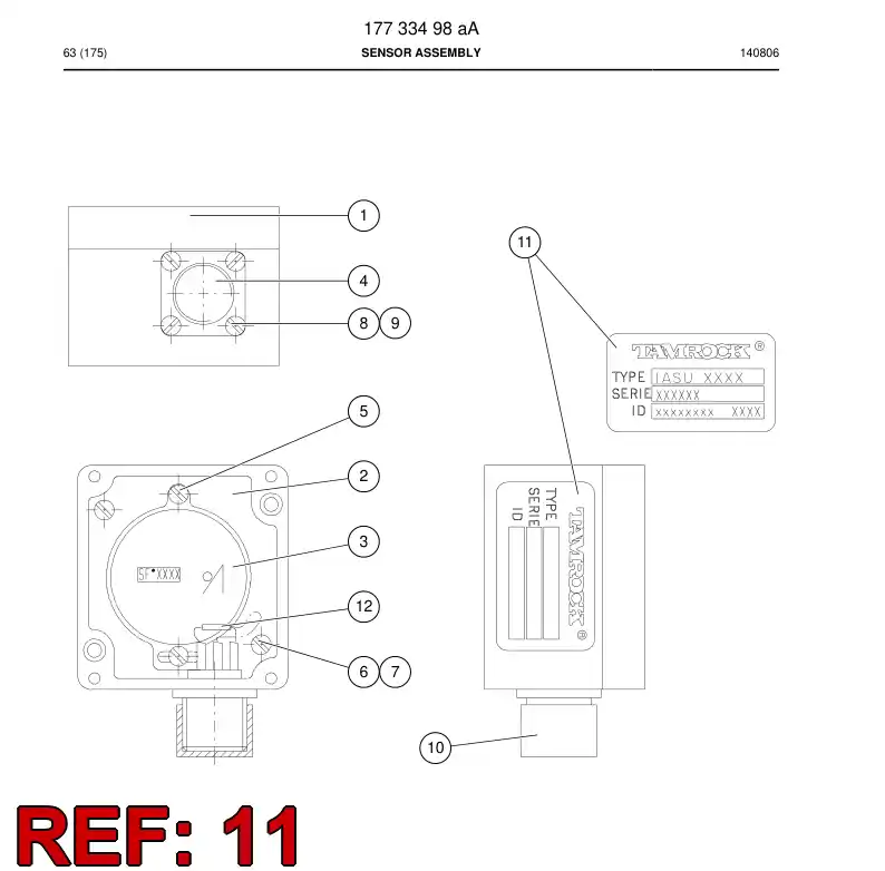 42140300 421 403 00 Washer, Spring - Sandvik Technical Drawing